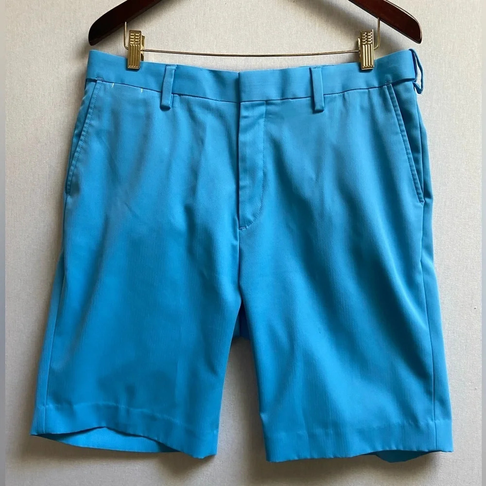 Ping Men's Light Blue Flat Front Golf Shorts Size 36